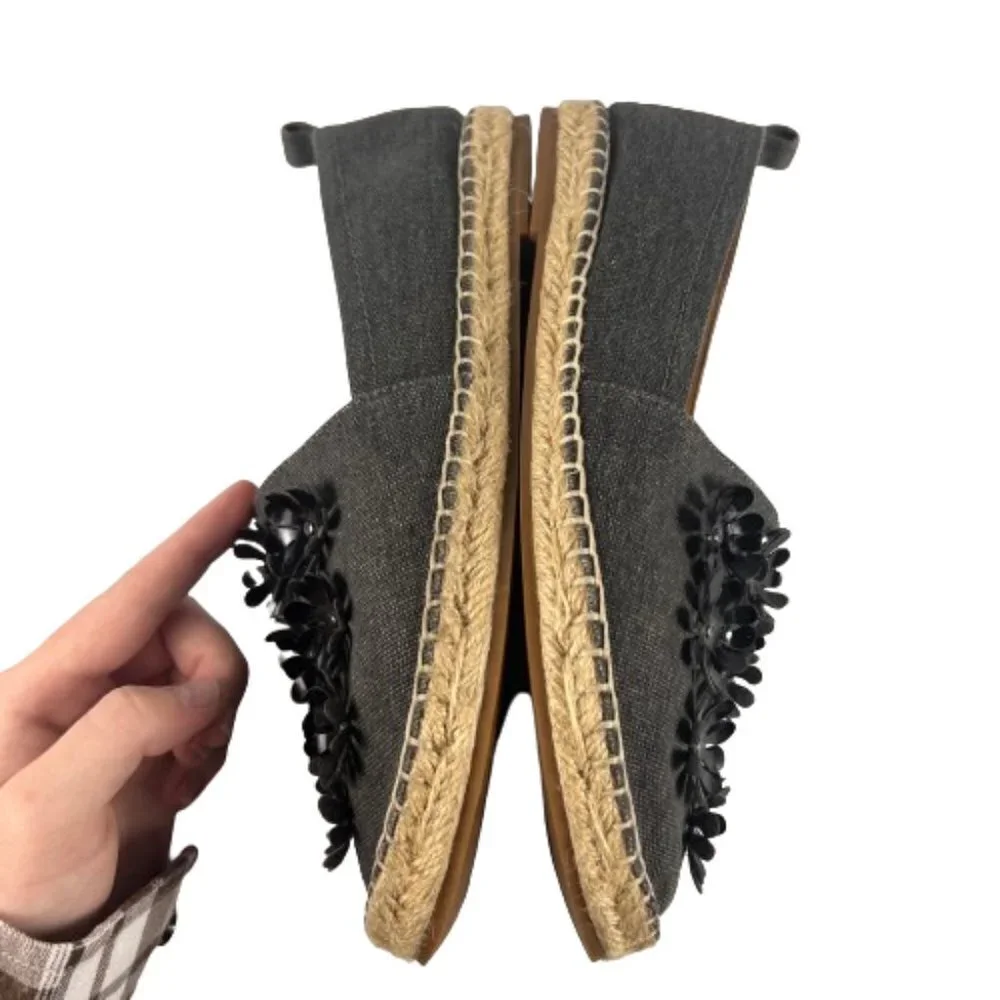 14th &‎ Union Womens Shoes Espadrille Flat Loafers 3D Flowers Bohemian Size 7.5